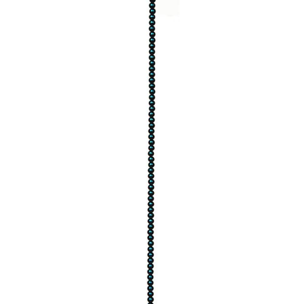 Glass Pearl Strand Teal 6mm Round Pearls 