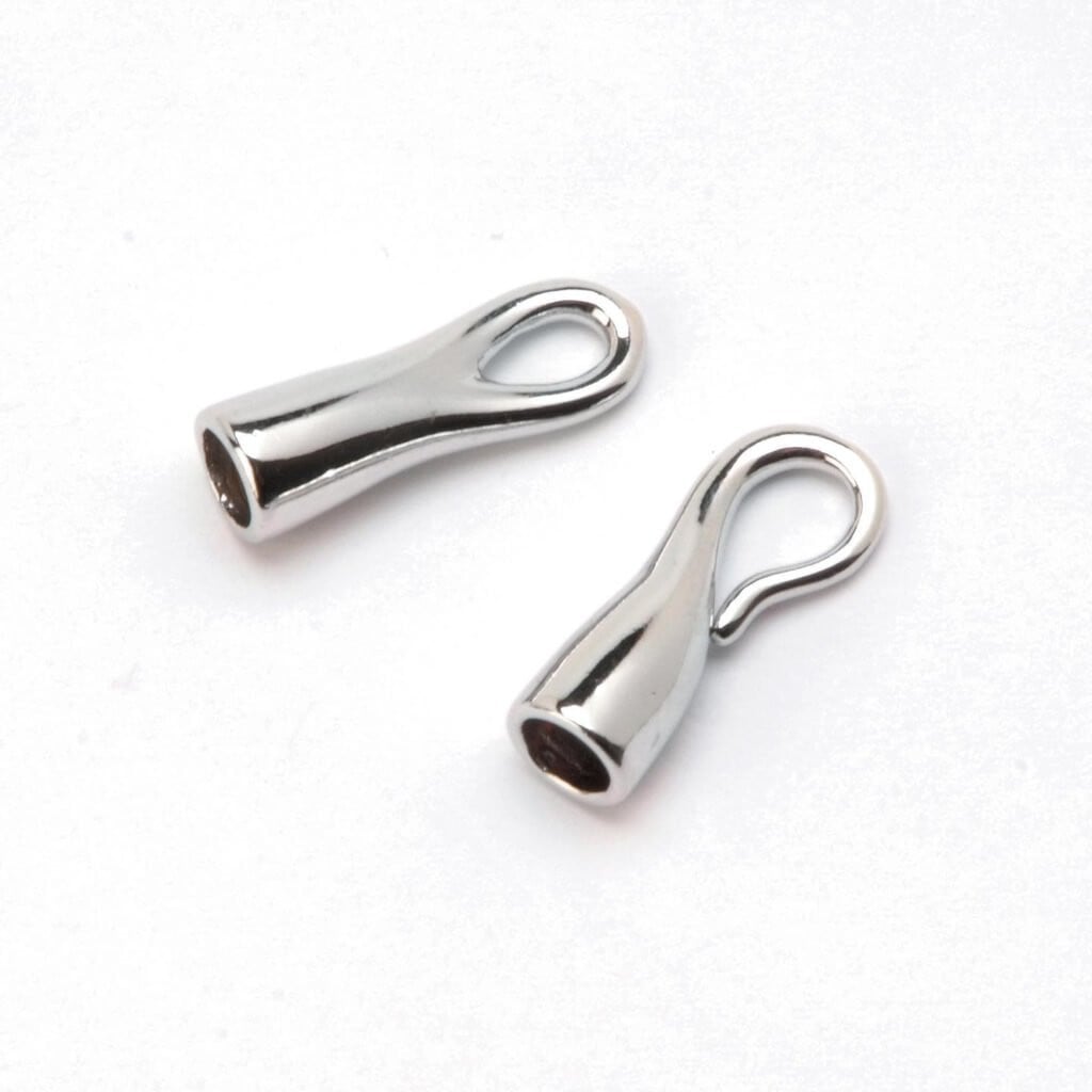 CLASP LARGE HOOK AND EYE SET SILVER 