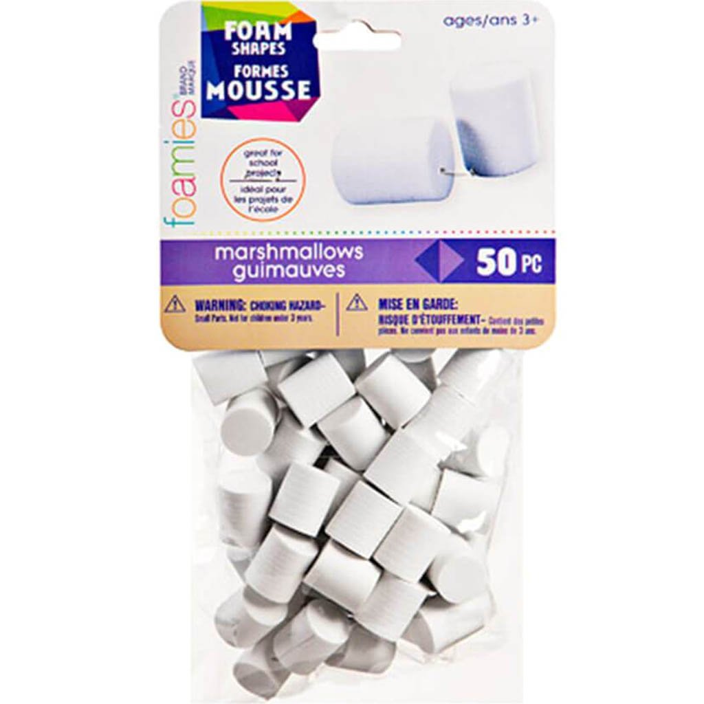 Foamies?® 3-D Shapes Marshmallow White 15 x 18mm 50 pieces 