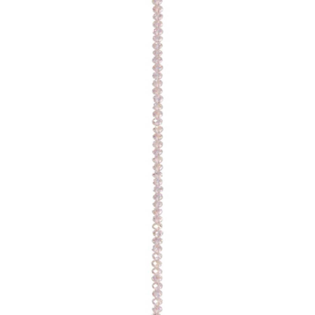 CRYSTAL BEAD STRAND RONDELLE PINK 4X6MM 7IN 