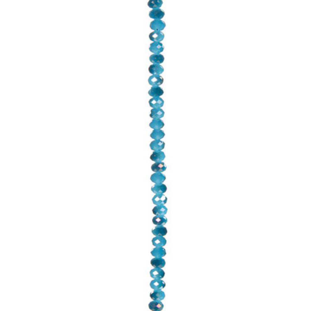 GLASS BEAD STRAND TURQUOISE AB 5X8MM 7IN 