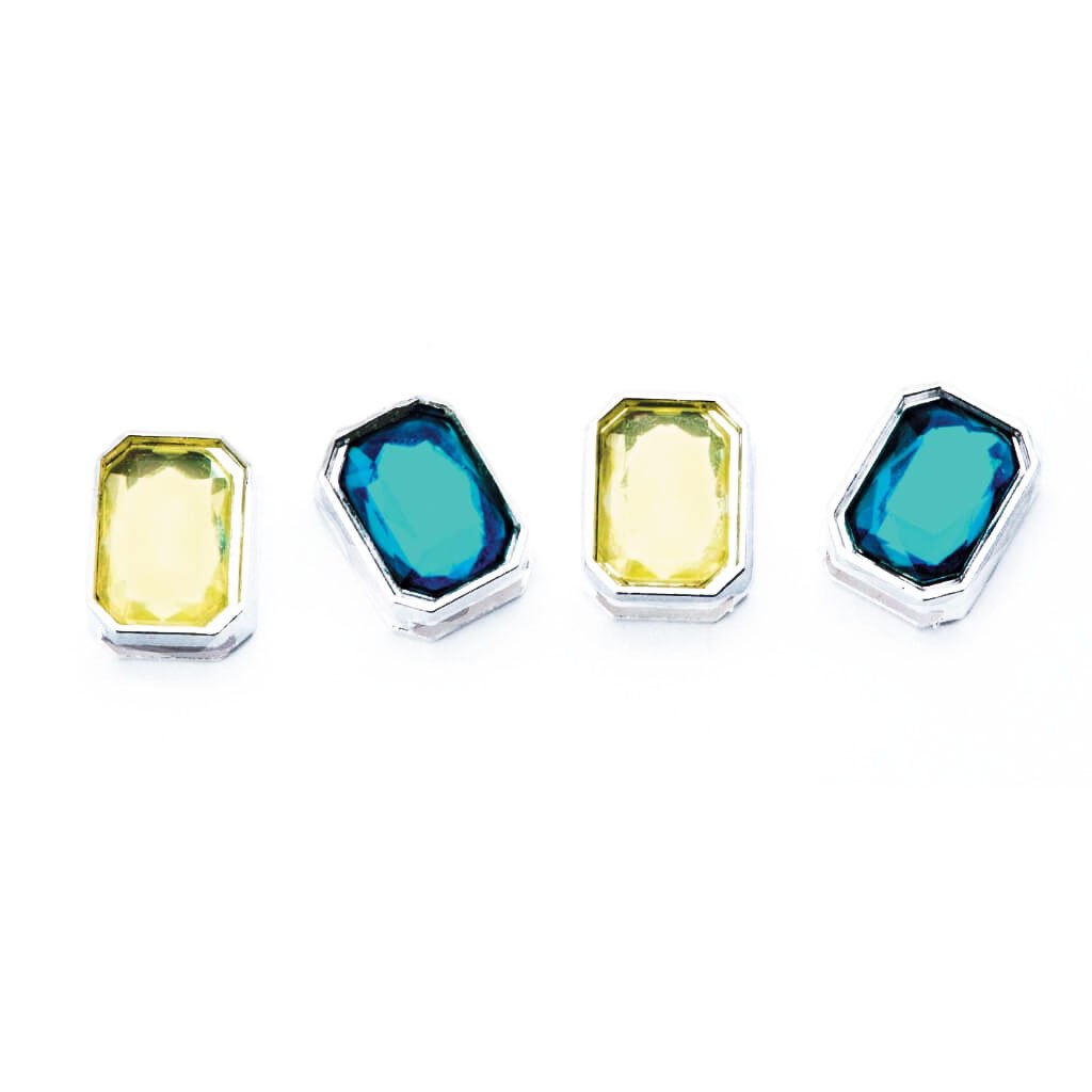 SILVER GEM SLIDERS LIME &amp; TEAL 