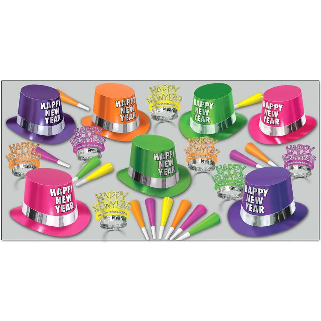 New Year Party Kit Fluorescent 50pcs Assorted 