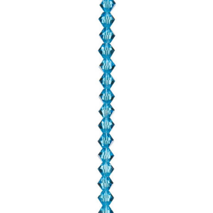 VENEZIA CRYSTAL BEAD STRAND AQUA 7IN 