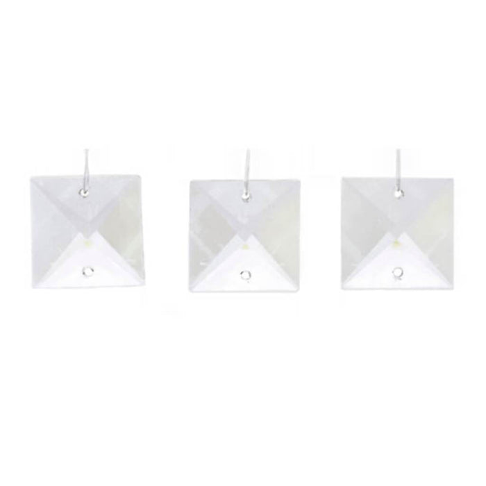 PENDANT CRYSTAL CUT SQUA 22X22MM 