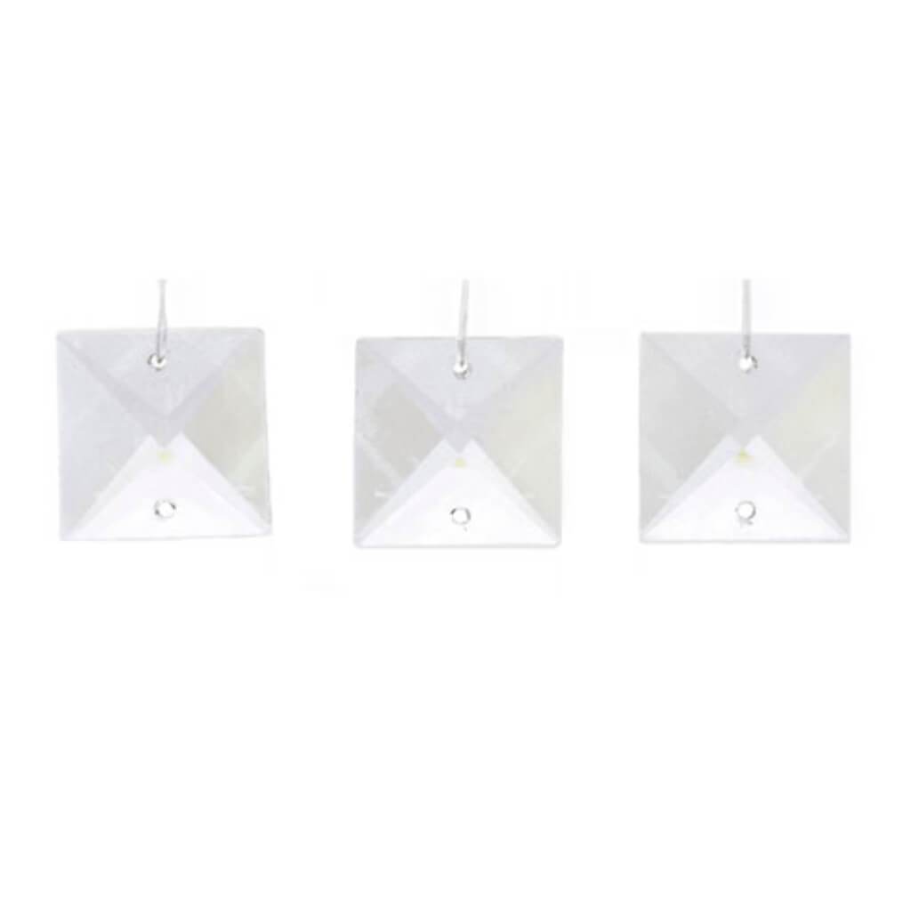 PENDANT CRYSTAL CUT SQUA 22X22MM 