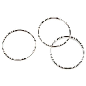 Earring Hoops Silver Plated 36mm 