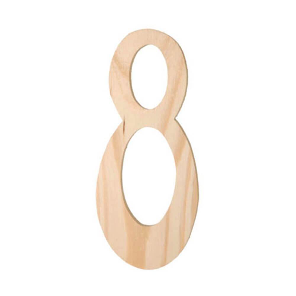 Wood Number Special Font 6in