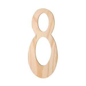 Wood Number Special Font 6in