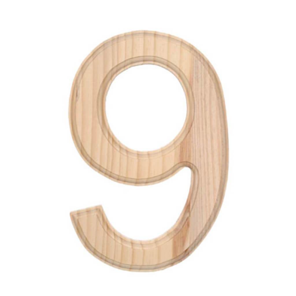 WOOD NUMBER 9 6IN 