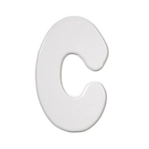 White Wood Letter Baby Font 5in