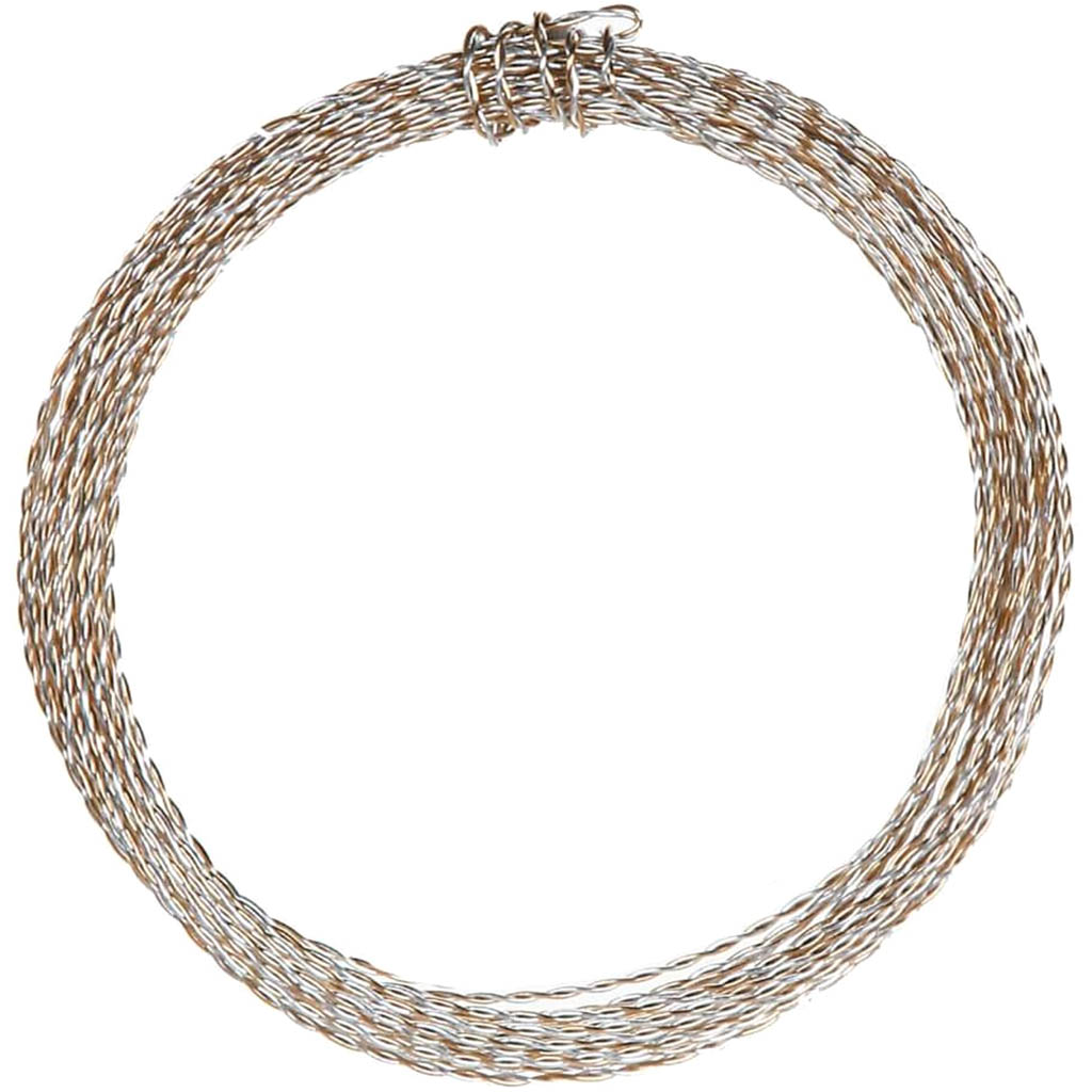 ALUMINUM WIRE SILVER &amp; GOLD 24GAUGE 6YD 