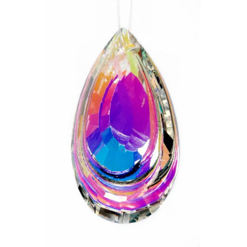 PENDANT CRYSTAL CUT OVAL 28X50MM 