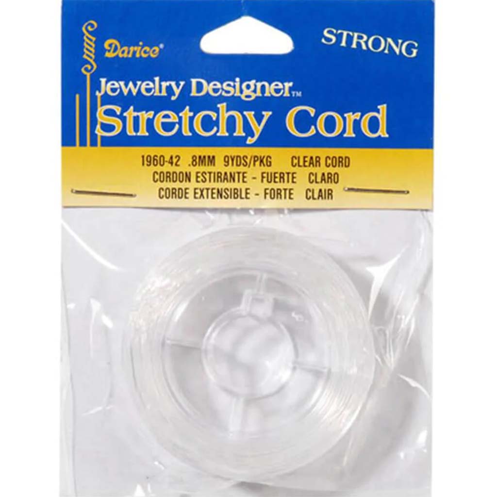 60 Yards White Stretchy Magic 0.5mm Cord Thread Clear