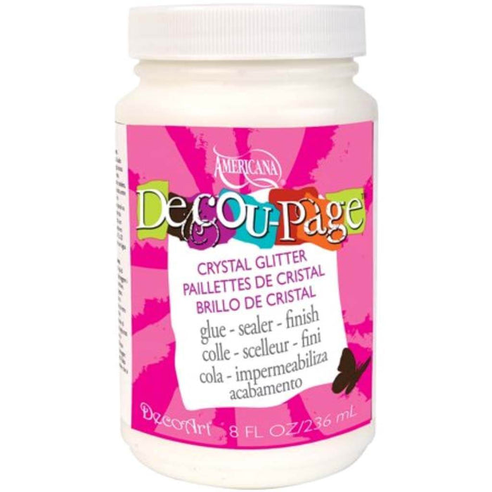 Americana Decou-Page Widemouth Crystal Glitter 8oz