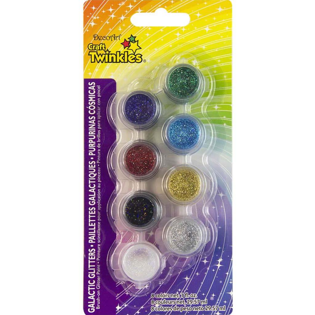 CRAFT TWINKLES PAINT GALACTIC GLITTER 8 POTS