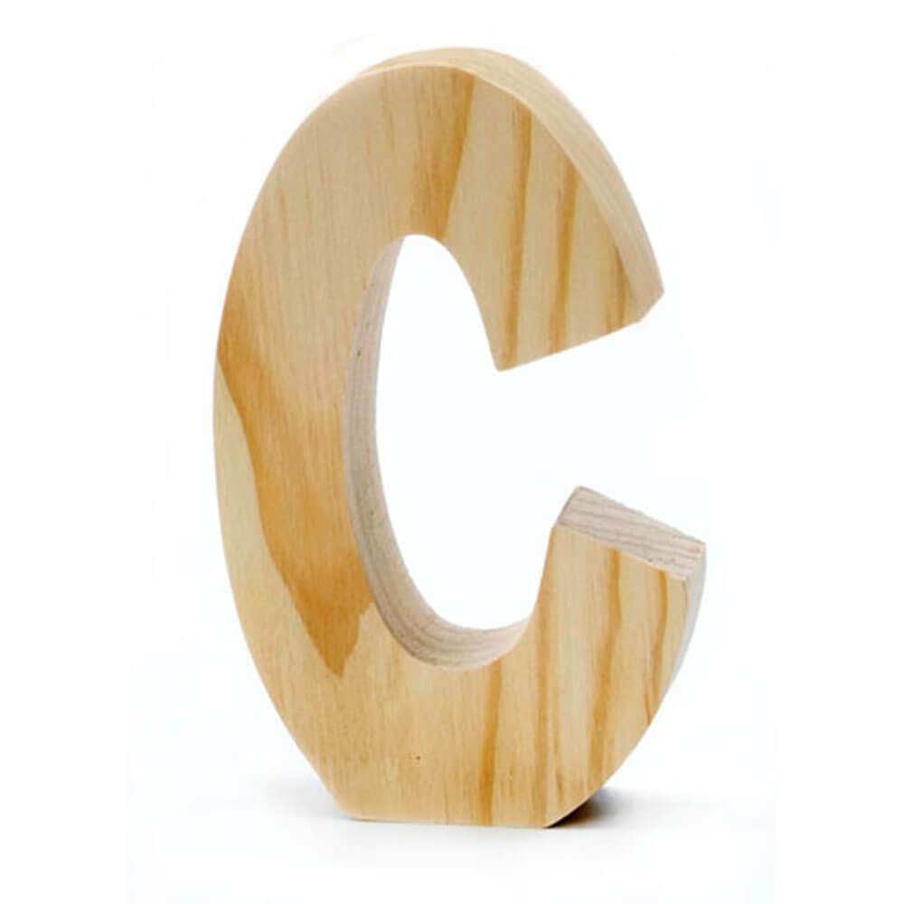 WOOD LETTER CHUNKY UNFINISHED