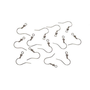 Fish Hook/French Hook Earring Wires Nickel Free Silver 1 inch 12 pieces