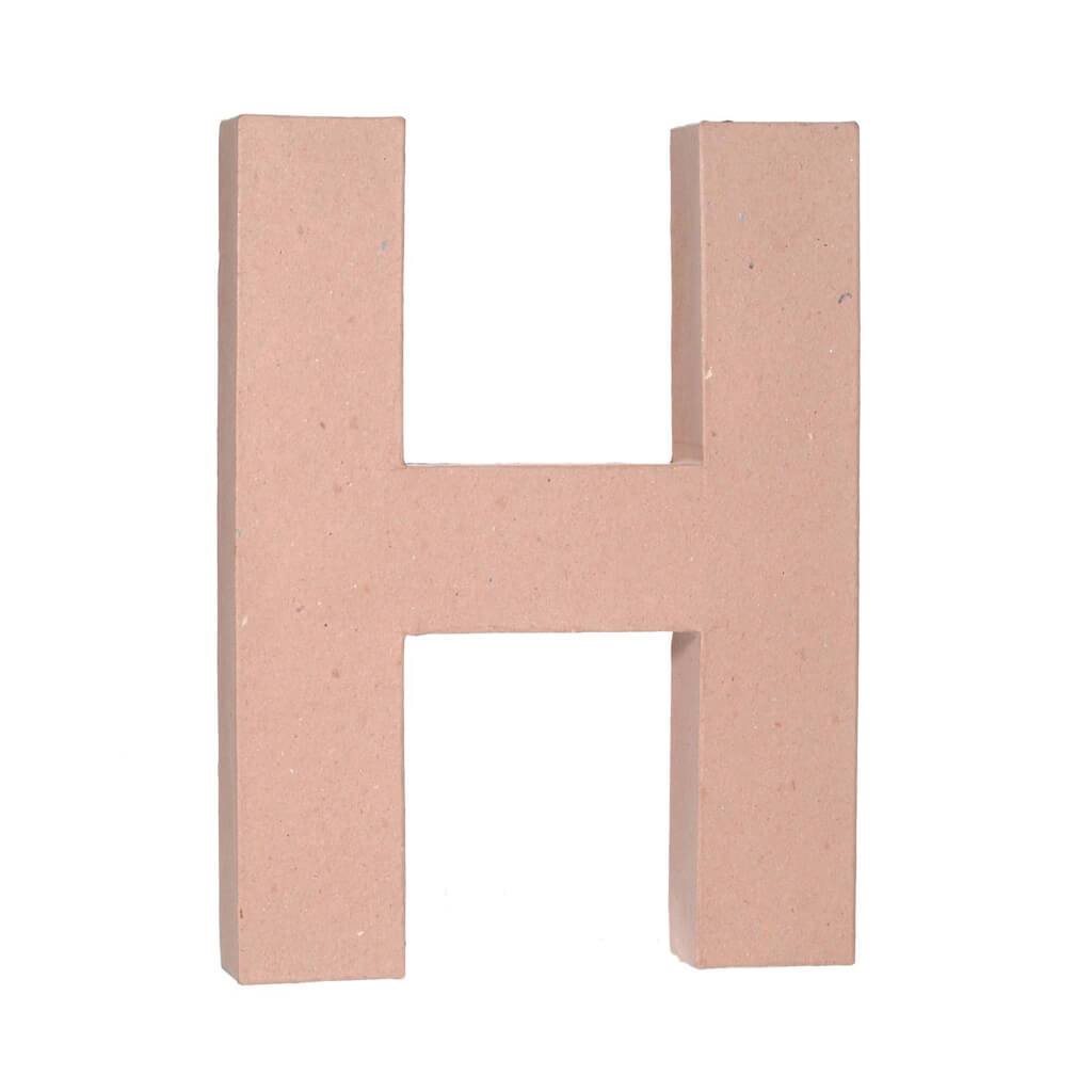 PAPER MACHE LETTER H 12X1.5IN 