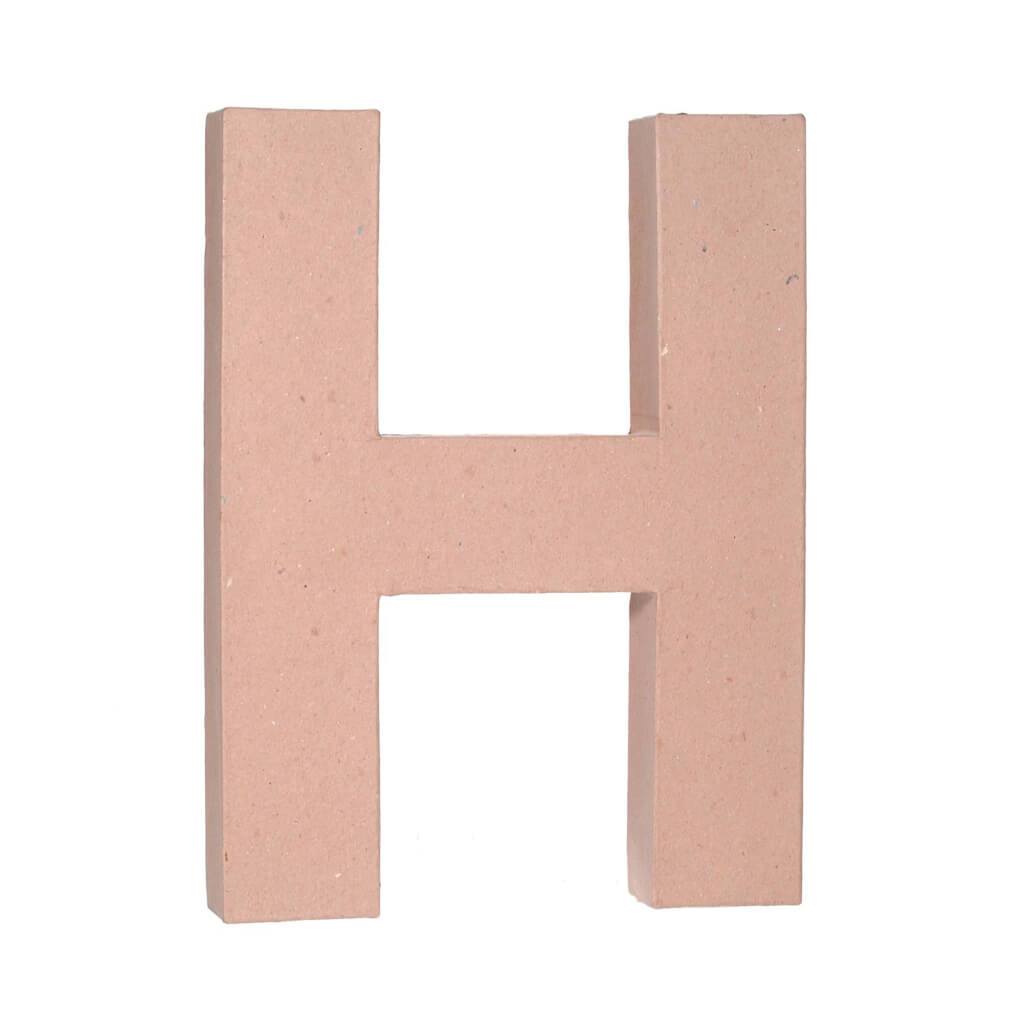 PAPER MACHE LETTER H 12X1.5IN 