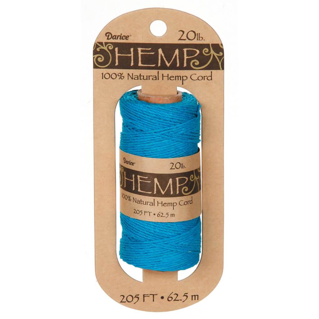 CORD HEMP 205FT 20LB TURQUOIS 