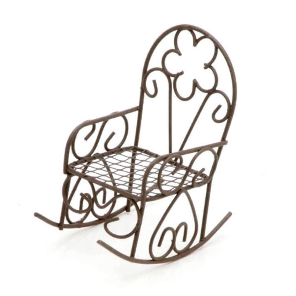 MINIATURE METAL ROCKING CHAIR 