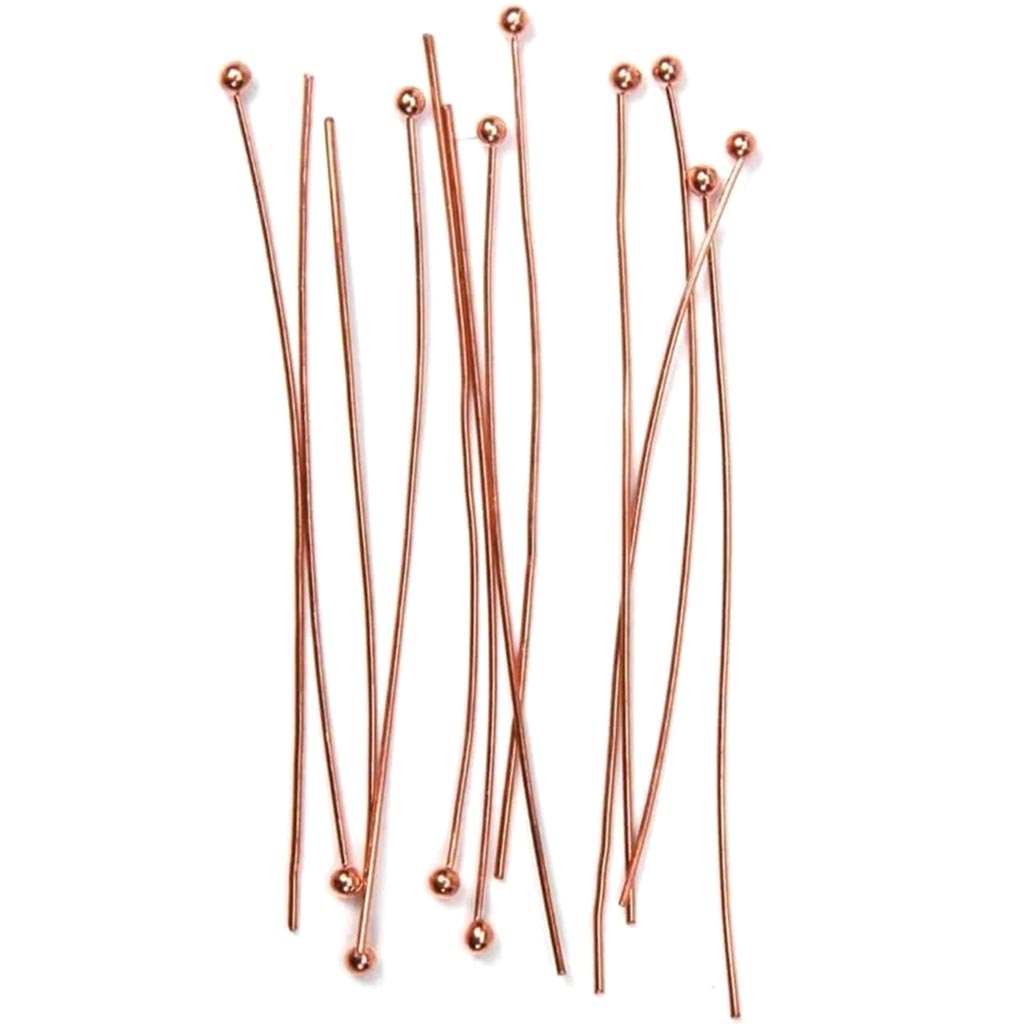 BALL HEAD PINS ROSE GOLD 2IN 