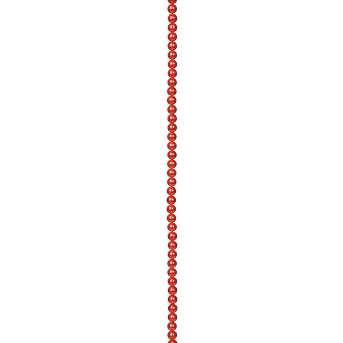 GLASS PEARL STRAND BURNT ORANGE 8MM 12IN 