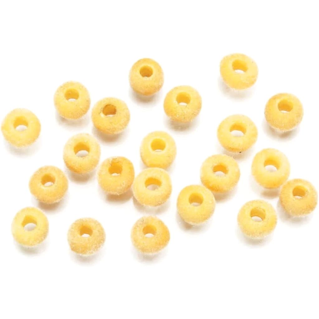 BEAD PONY FLOCKED YELLOW 160PC 9MM 