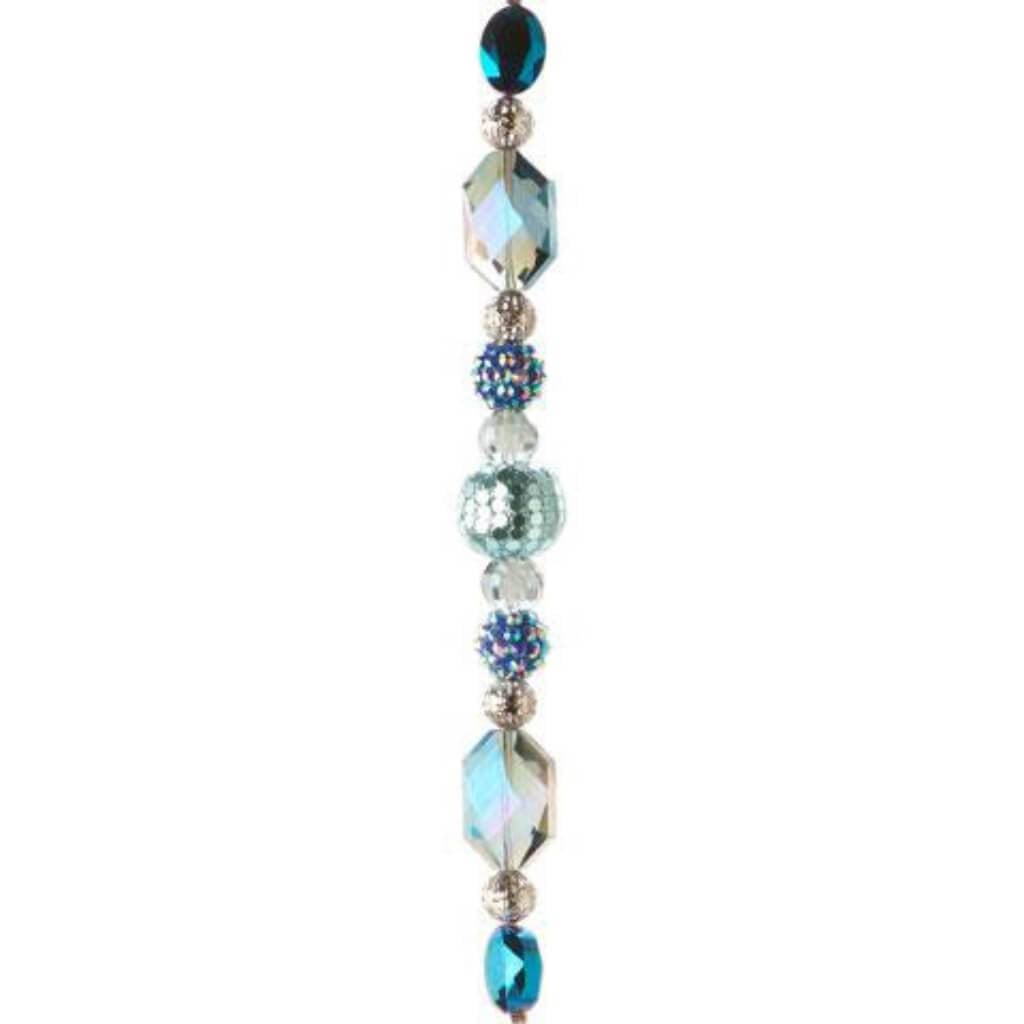 BEAD BOHO STRAND BLUE METTALIC CUP 19MM 