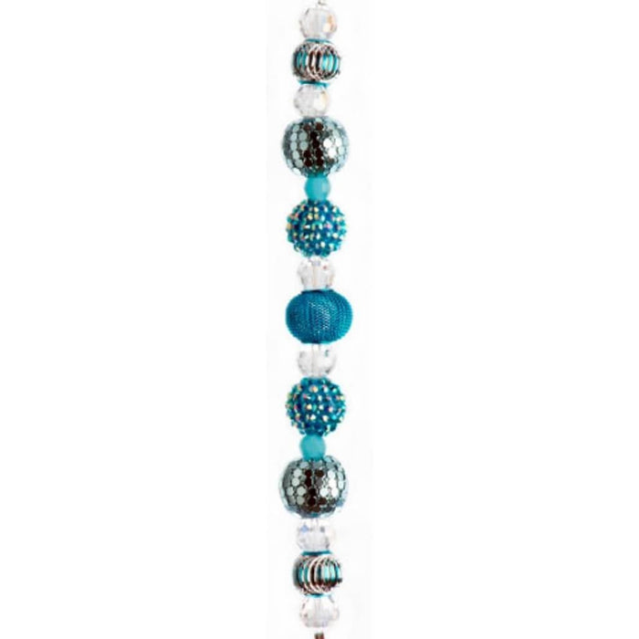 BEAD BOHO STRAND AQUA BLUE 19MM 