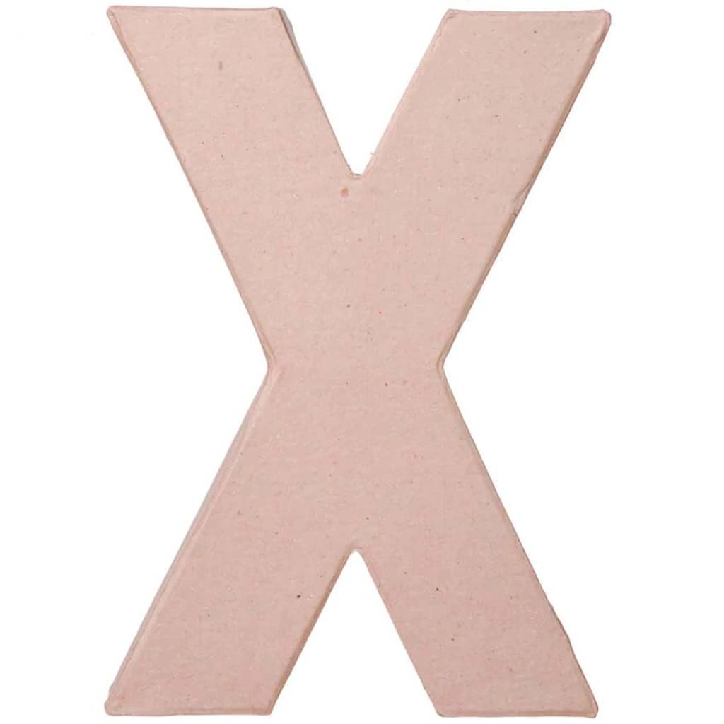 PAPER MACHE LETTER X 8 X 5 1/2 X 1 IN. 