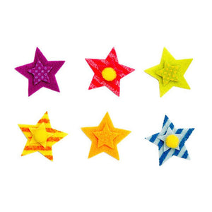 Felties Felt Stickers Layered Stars with Pom Poms