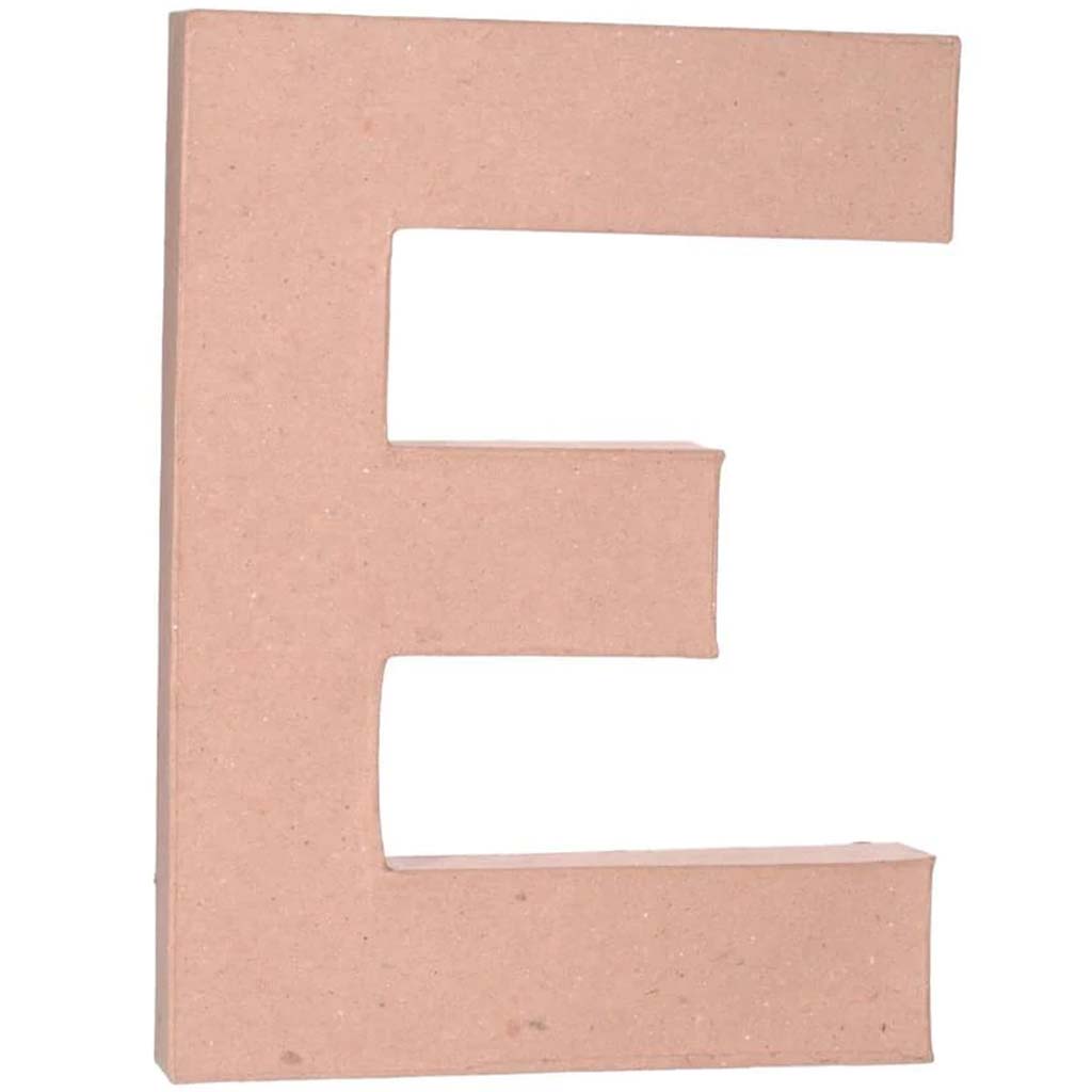 PAPER MACHE LETTER E 12X1.5IN 