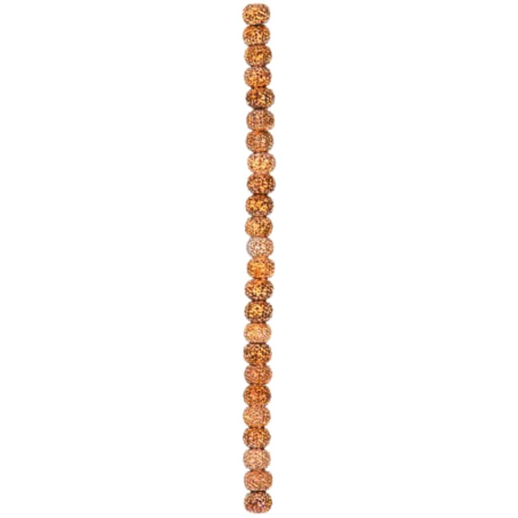 GLITTER ACRYLIC BEAD STRAND COPPER 8X10MM 