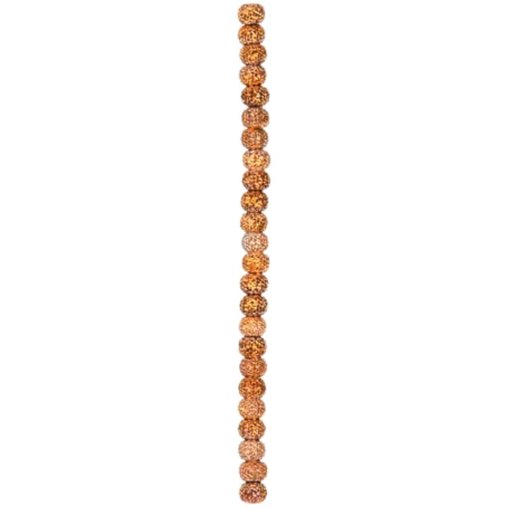 GLITTER ACRYLIC BEAD STRAND COPPER 8X10MM 