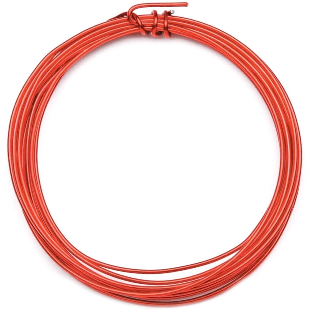 ALUMINUM JEWELRY WIRE RED 16GAUGE 3YD 