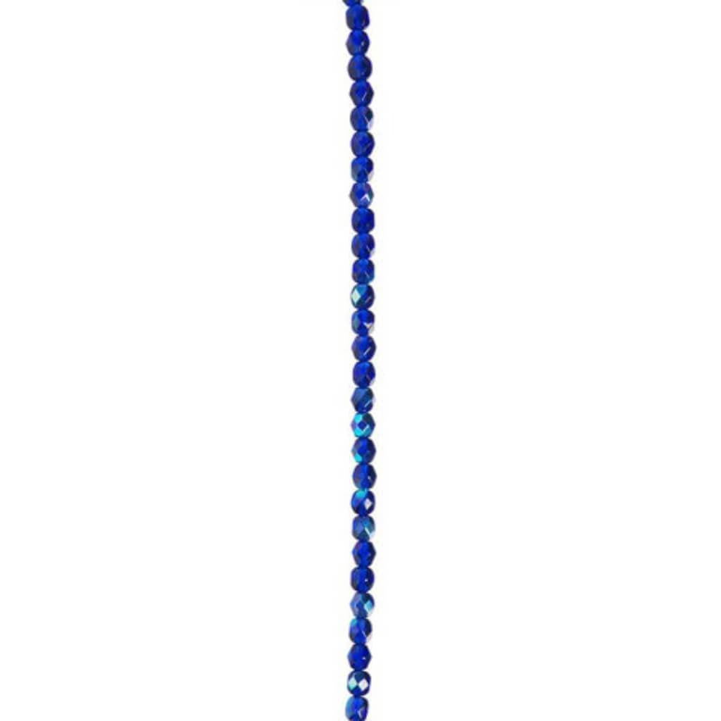 BEAD STR FIRE POL RND SAPPHIRE 6MM 
