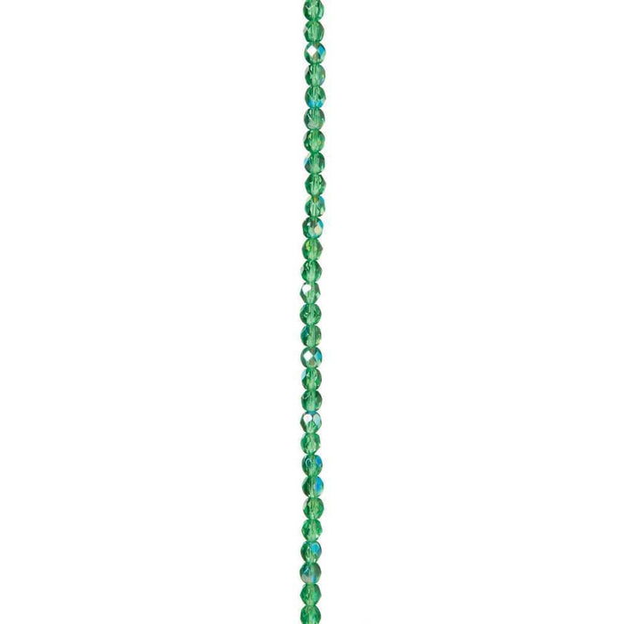 BEAD STR FIRE POL RND PERIDOT 6MM 