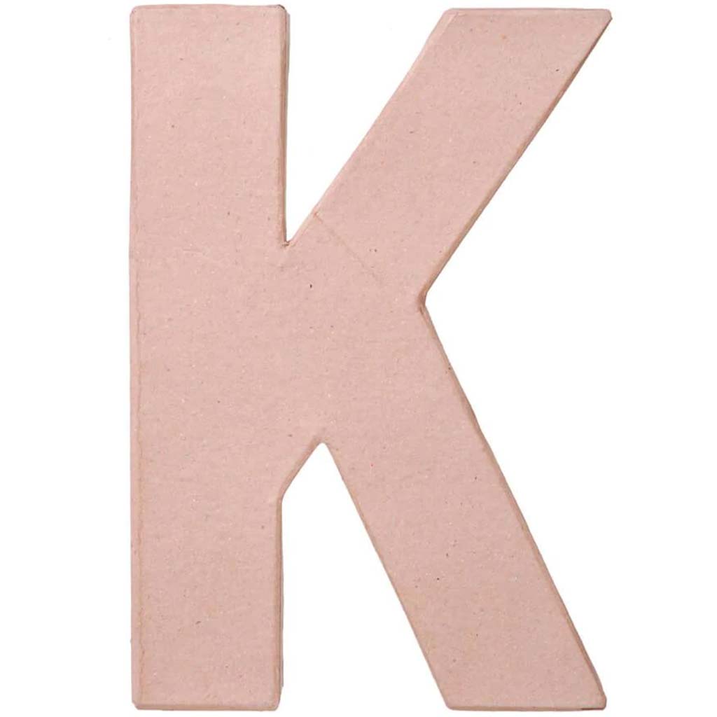 PAPER MACHE LETTER K 8 X 5 1/2 X 1 IN. 