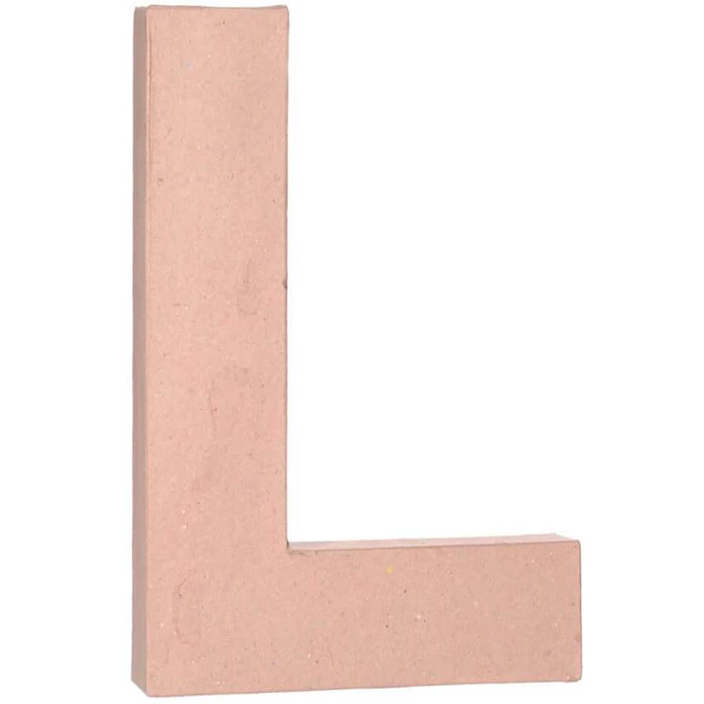 PAPER MACHE LETTER L 12X1.5IN 