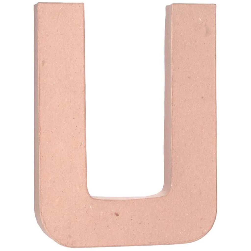 PAPER MACHE LETTER U 12X1.5IN 