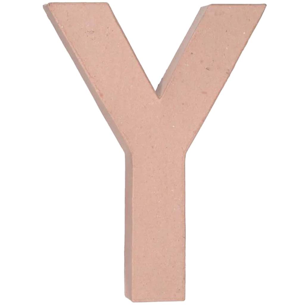 PAPER MACHE LETTER Y 12X1.5IN 