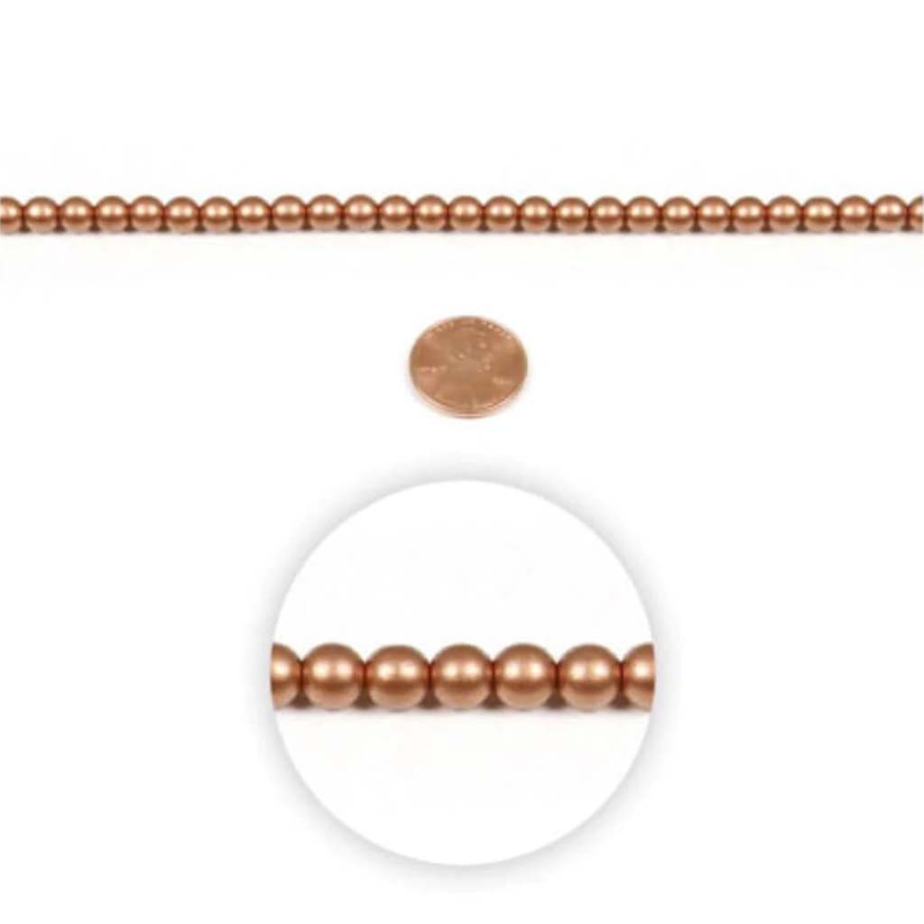 BEAD CZ RND PRESS MEDIUM COPPER 7IN 