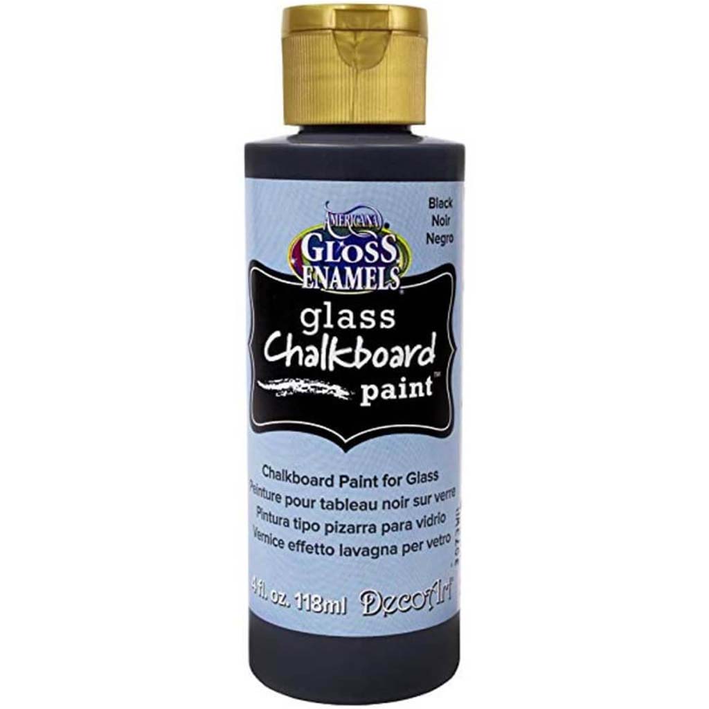 AMERICANA GLOSS ENAMEL PAINT BLACK CHALKBOARD NEW 4OZ