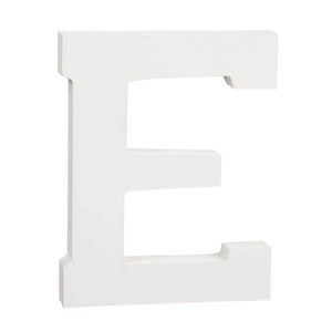 Classic Font White Wood 6in Letter