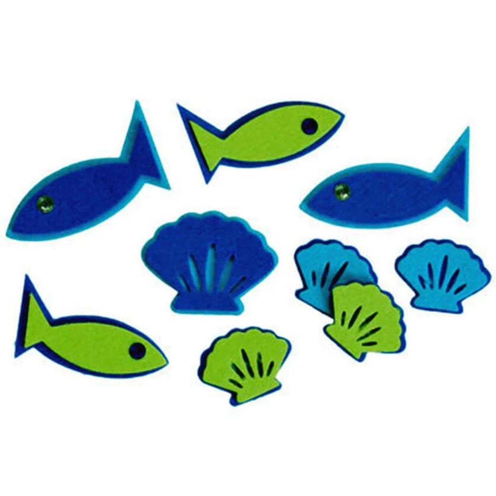 Felties Felt Stickers Fish with Gems 24 pieces 