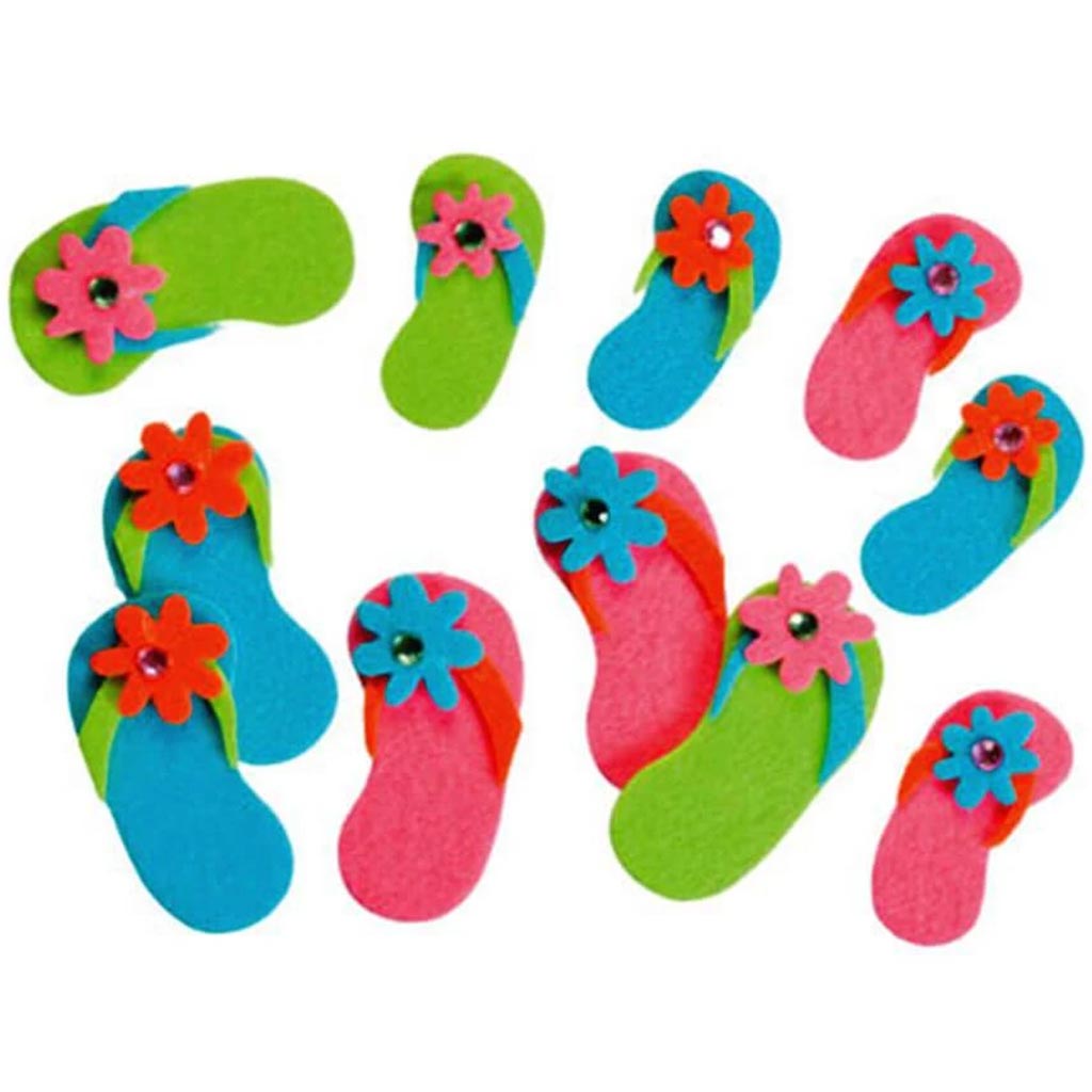 Felties Felt Stickers Flip Flops with Gems 20 pieces 