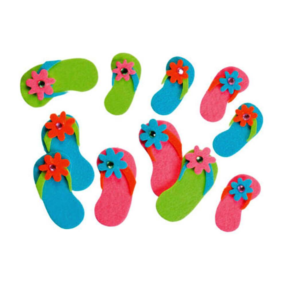 Felties Felt Stickers Flip Flops with Gems 20 pieces 