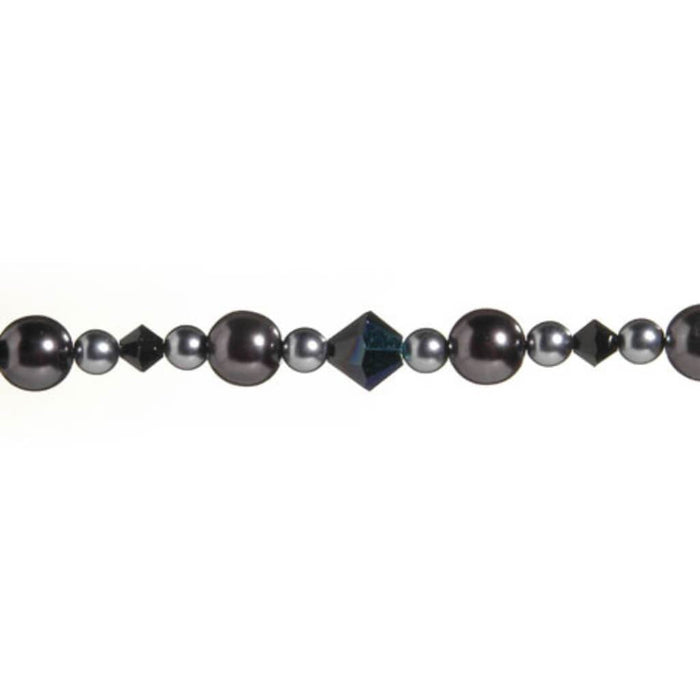 BEAD STR BICONE CRYS&HEMATITE 